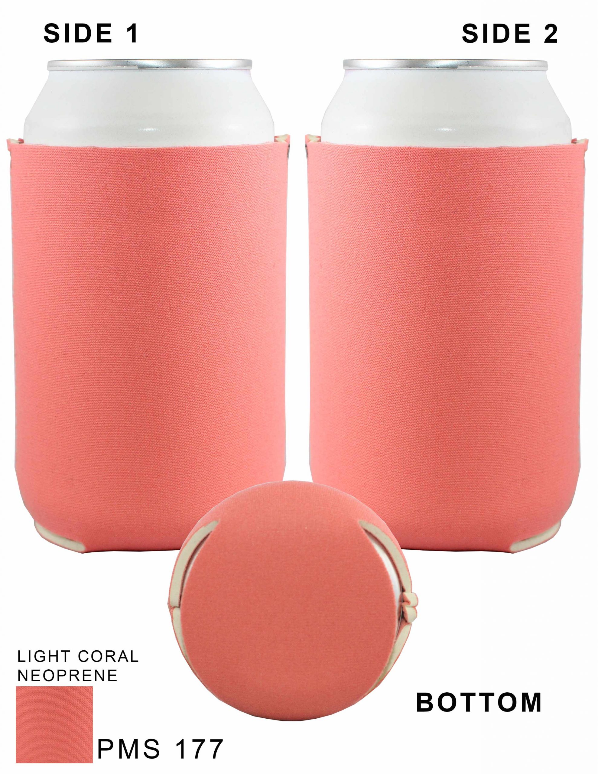 Can Cooler Neoprene-Coral